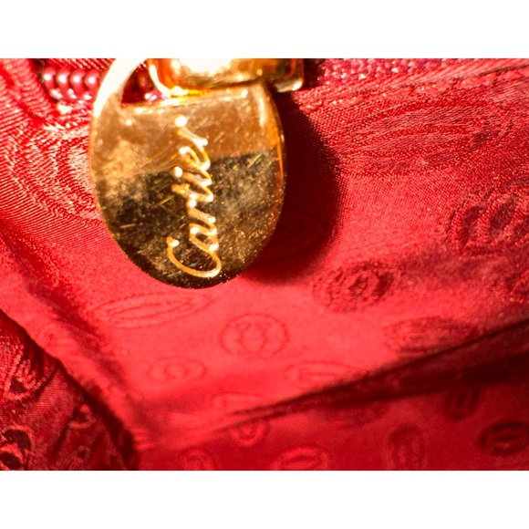 ---SOLD---Vintage Cartier Handbag. Burgandy. Leather - Picture 10 of 15